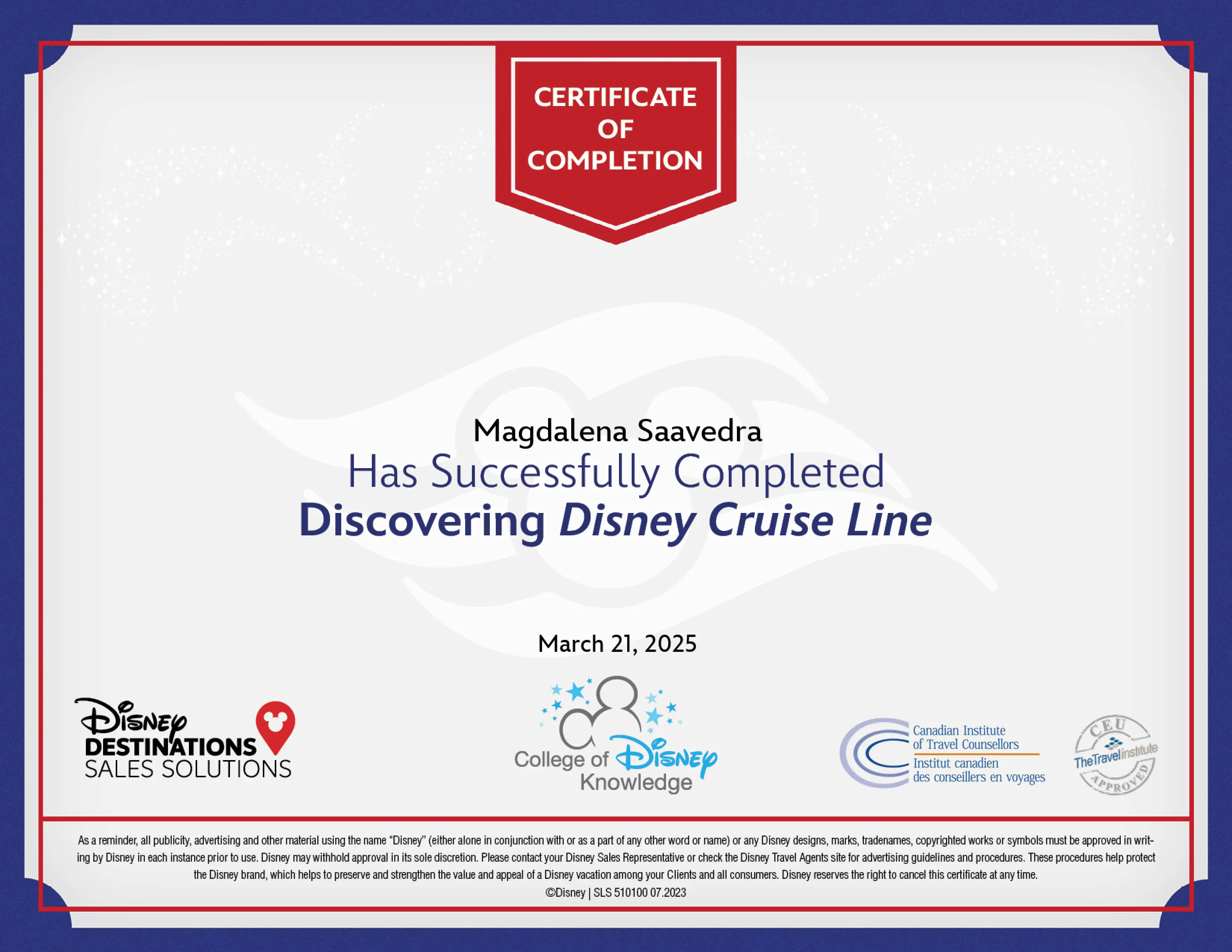 DCL 2023 Certificate